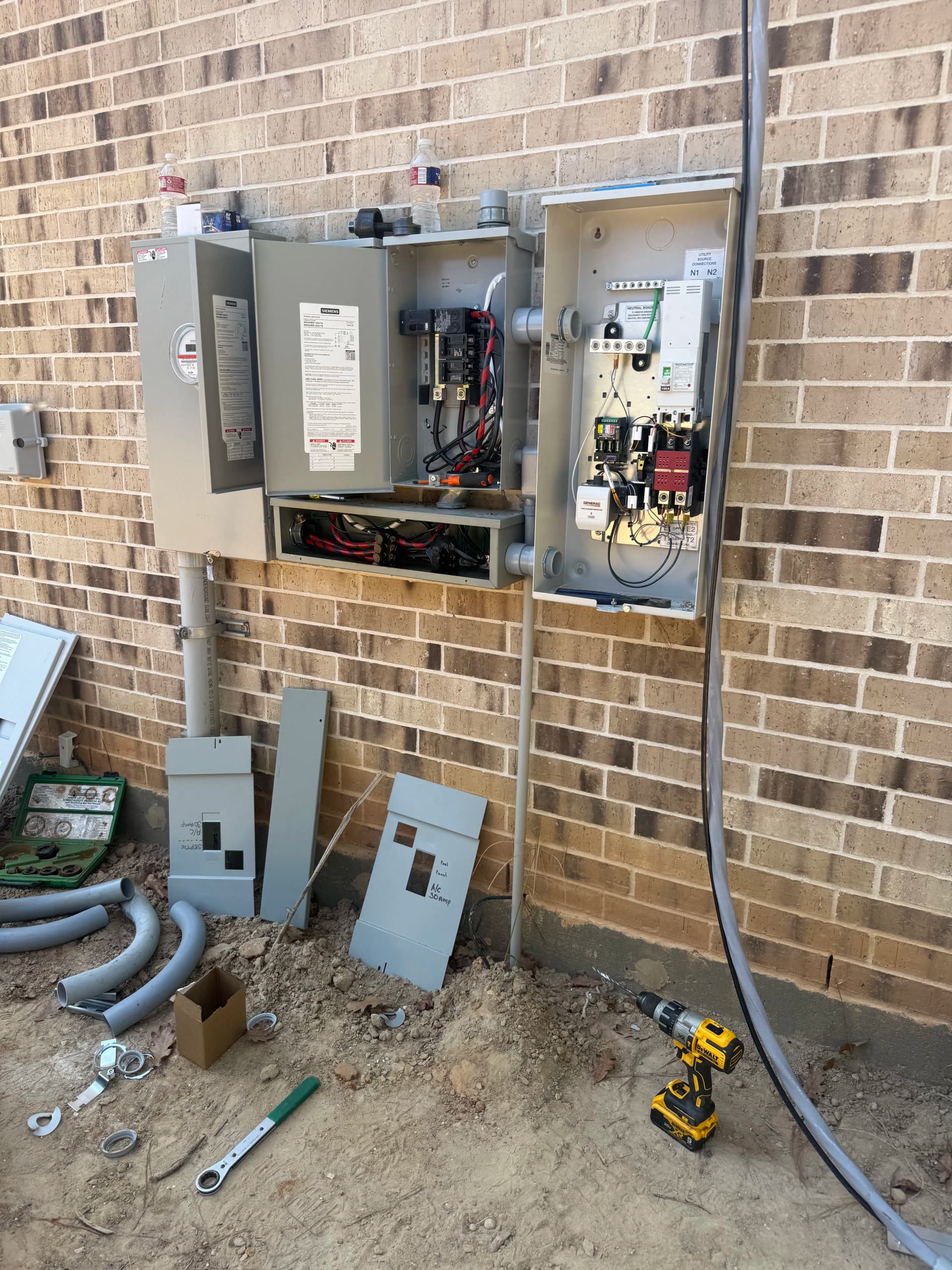 Gallery photos for 26kW Generac Generator Install with Dual Transfer Switches in Willis: Image #2