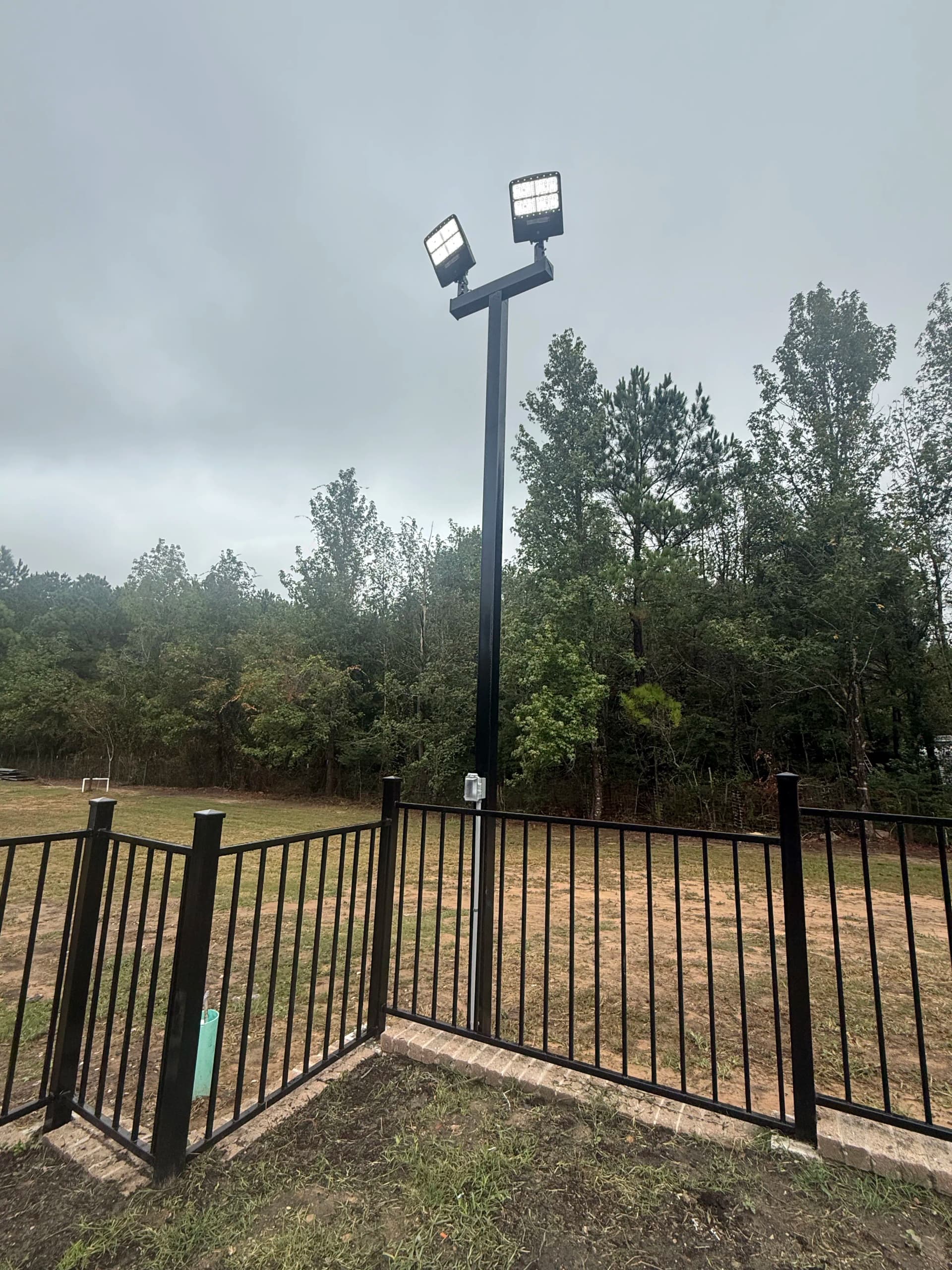 Gallery photos for Pole Light and Outdoor Outlet Install for a New Venue Grand Opening: Image #3