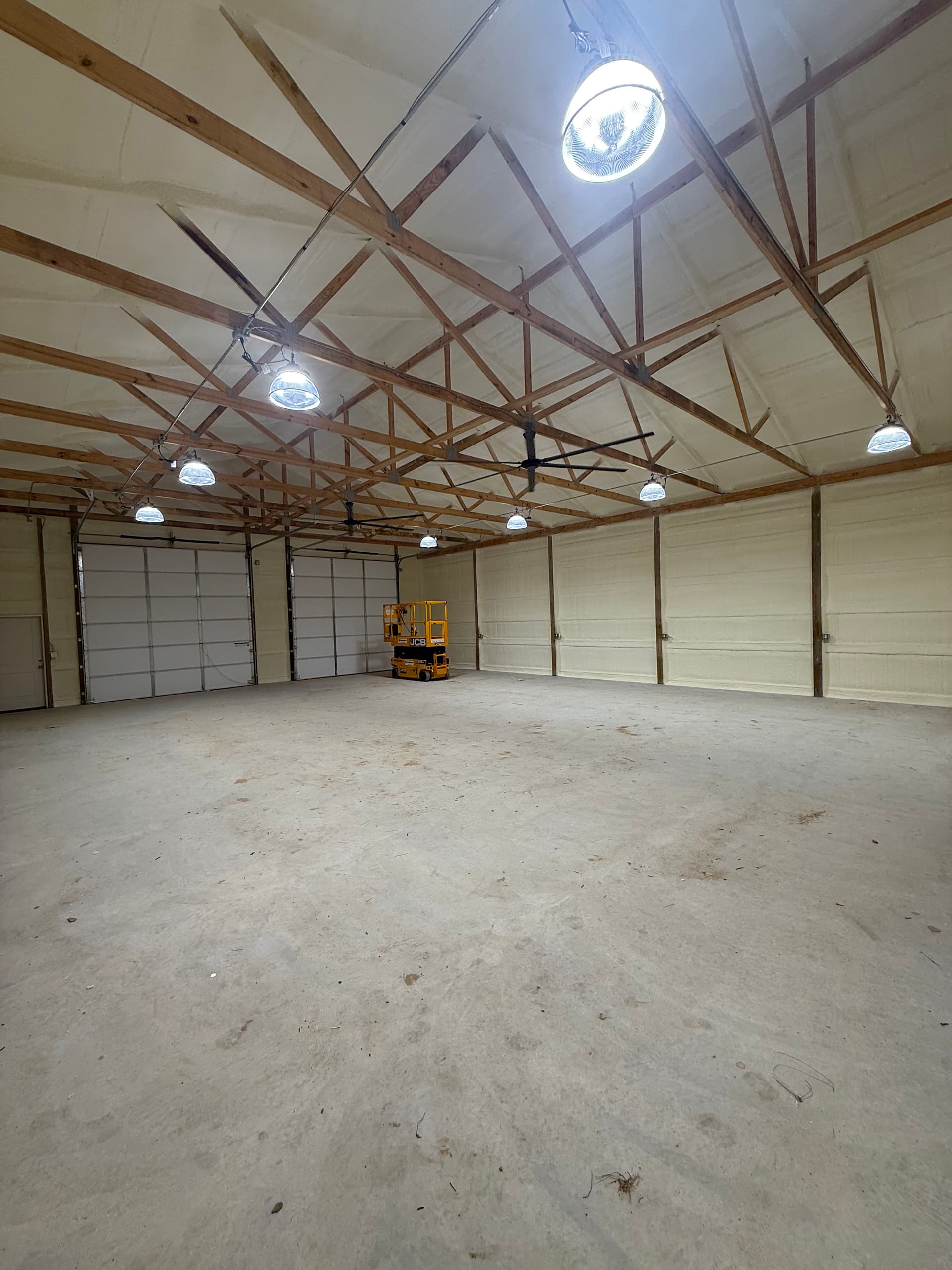 Shop Electrical Build-Out with Dimmable LED UFO Lights and 240V Power image